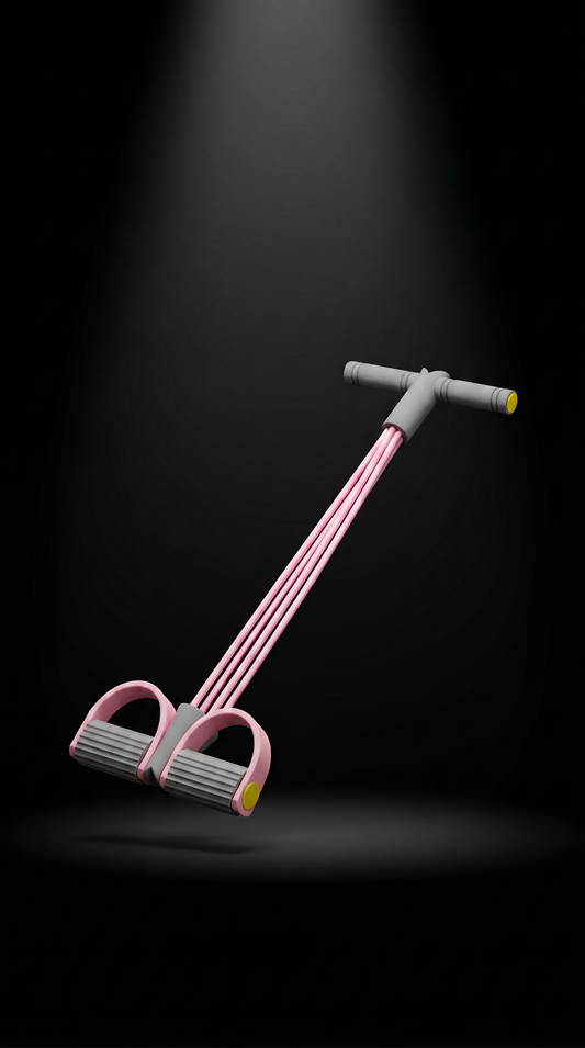 Zorfit™ 4-Tube Elastic Pedal Puller (Pink Gray)