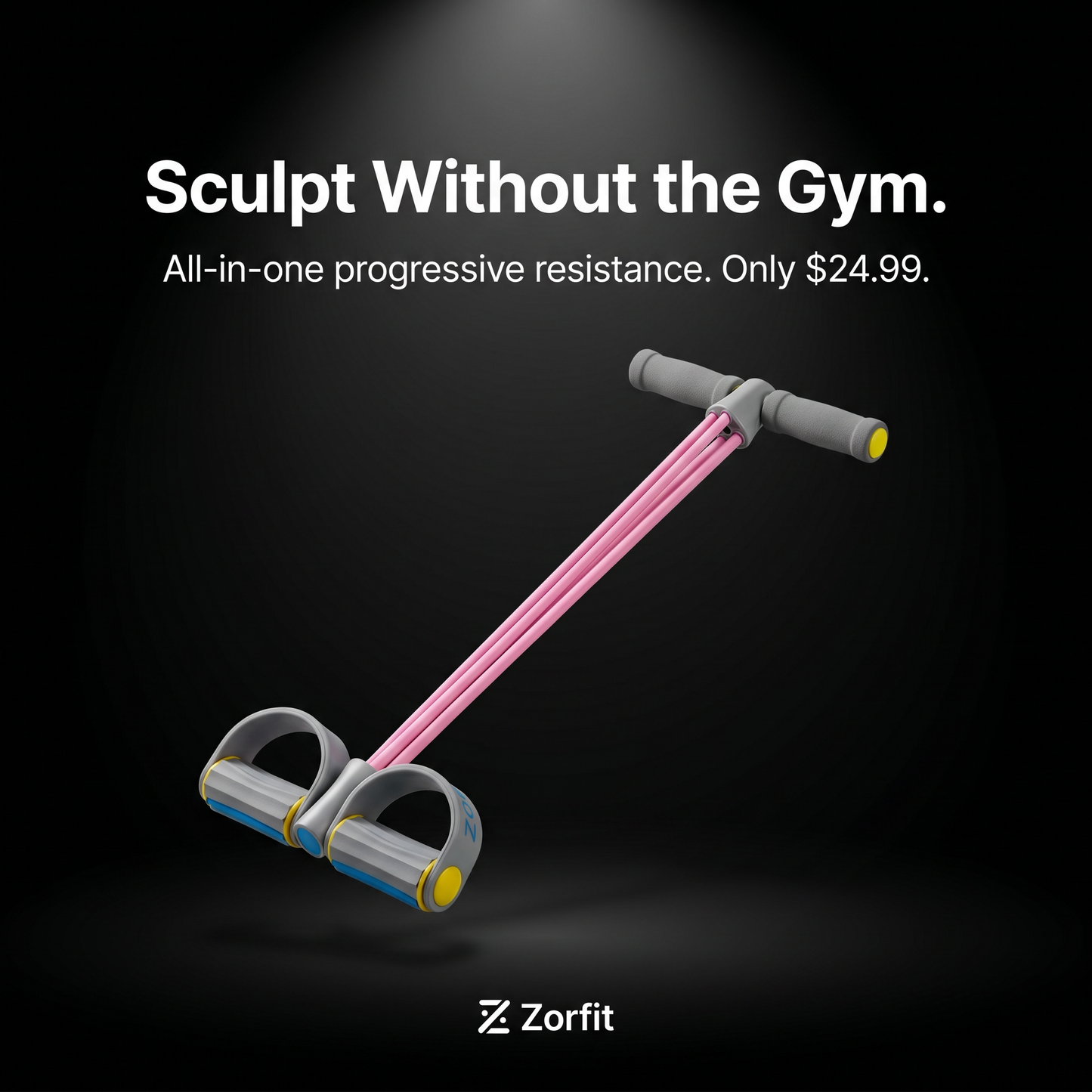Zorfit™ 4-Tube Elastic Pedal Puller (Pink Gray)