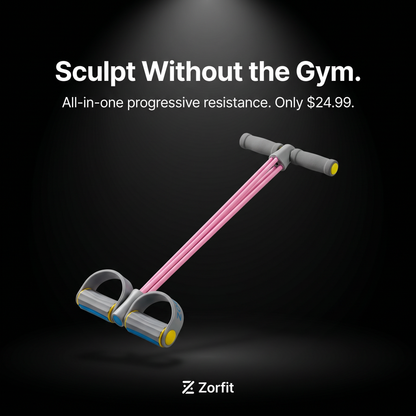 Zorfit™ 4-Tube Elastic Pedal Puller (Pink Gray)