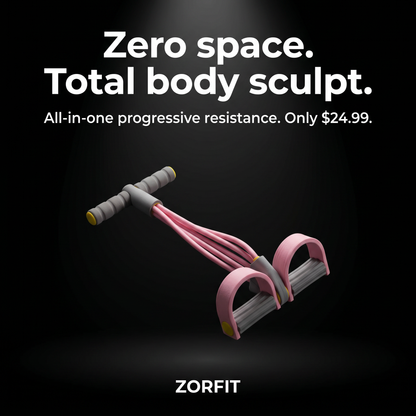 Zorfit™ 4-Tube Elastic Pedal Puller (Pink Gray)