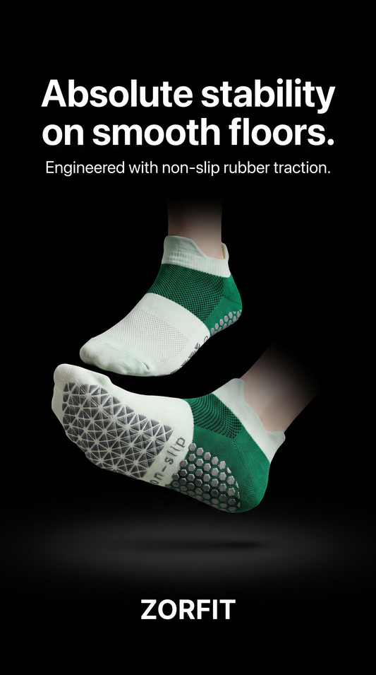 Zorfit™ Retro Double-Stripe Grip Socks
