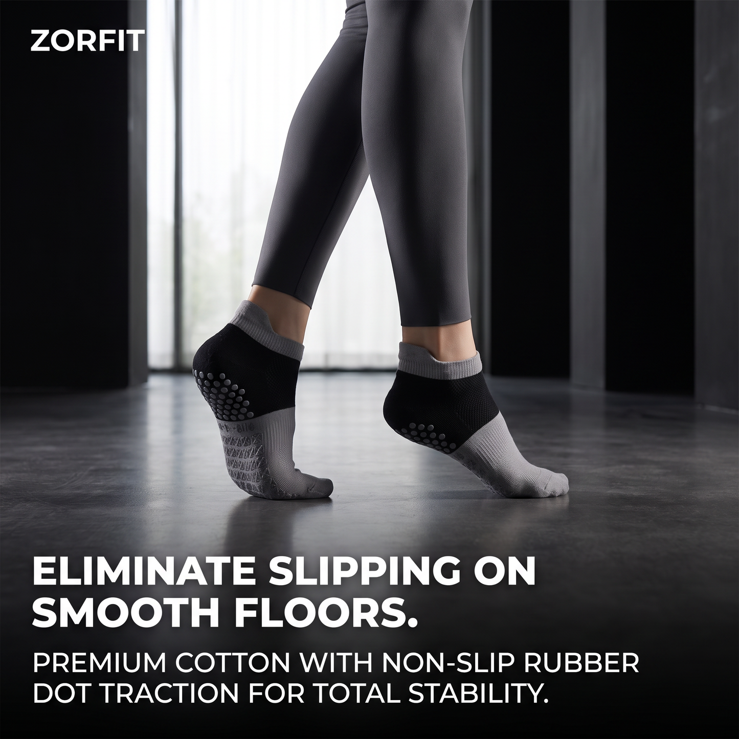 Zorfit™ Retro Double-Stripe Grip Socks