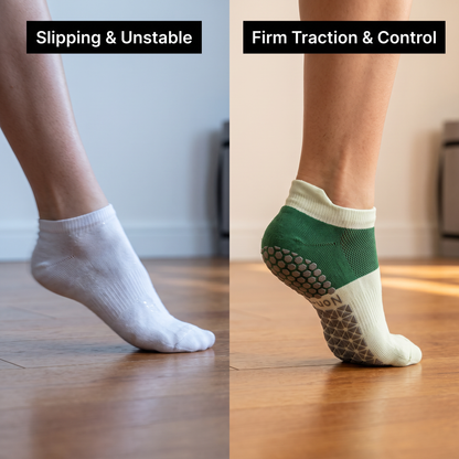 Zorfit™ Retro Double-Stripe Grip Socks