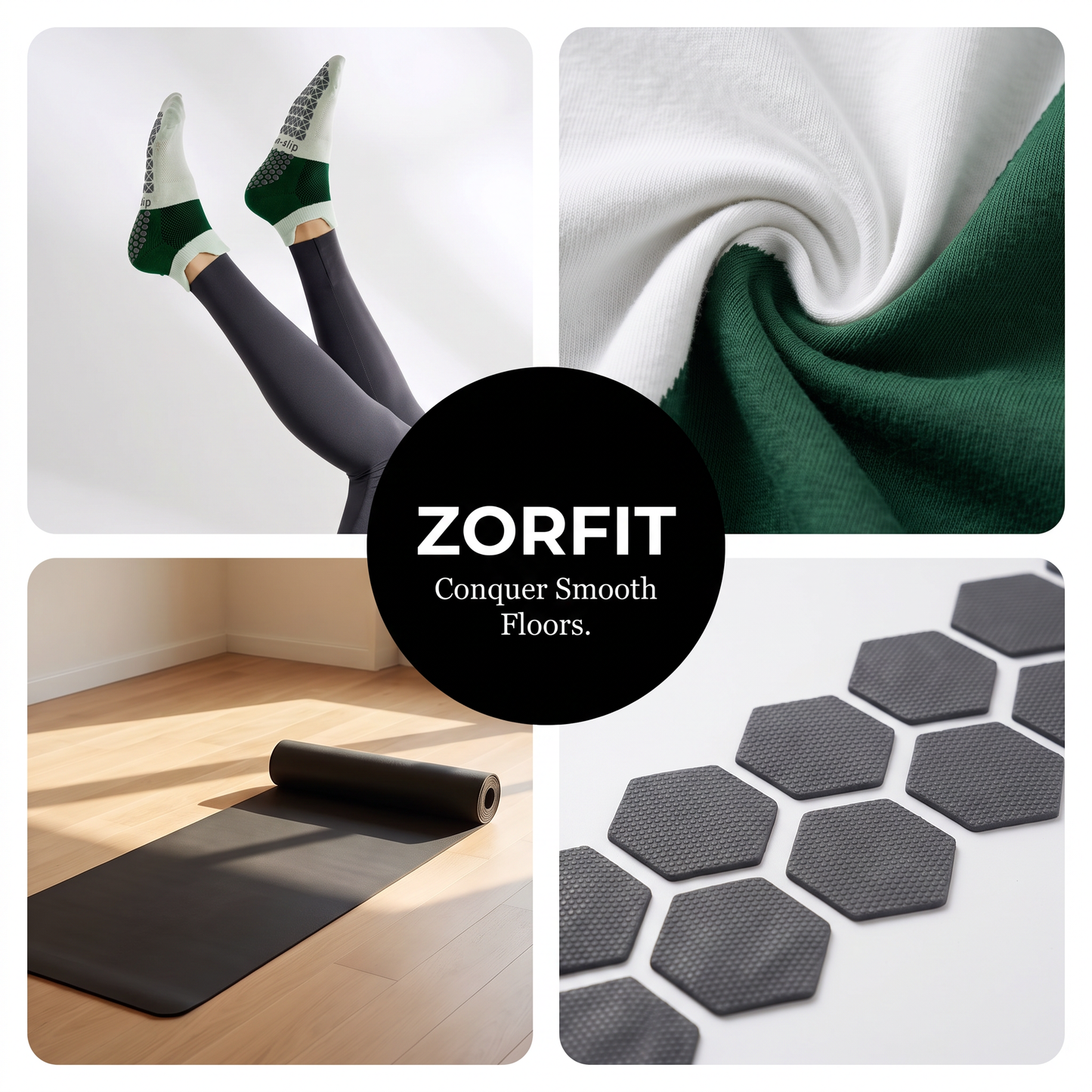 Zorfit™ Retro Double-Stripe Grip Socks