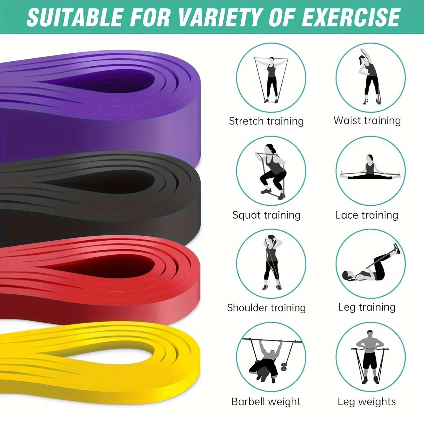 Zorfit Heavy-Duty Stackable TPE Resistance Band